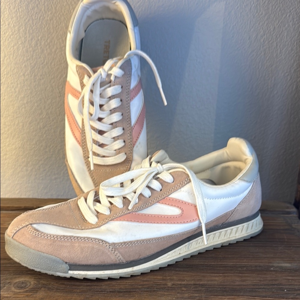 Tretorn Pink and White Casual Sneakers
